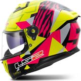 LS2 - FF808 Stream II - Integraalhelm - Geel Roze - Polycarbonaat