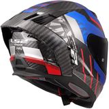 LS2 - Dragon Carbon Trax FF807 - Integraalhelm - Blauw/Rood - Lichtgewicht