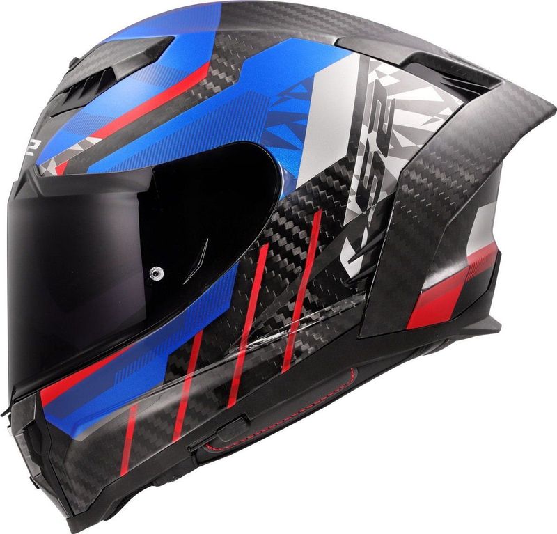 LS2 - FF807 Dragon - Integraalhelm - Blauw Rood - Carbon