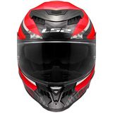 LS2 - Dragon Carbon Trax FF807 - Helm - Rood-Zwart - Carbon