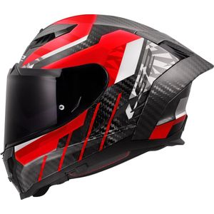 LS2 - Dragon Carbon Trax FF807 - Helm - Rood - Carbon - Lichtgewicht