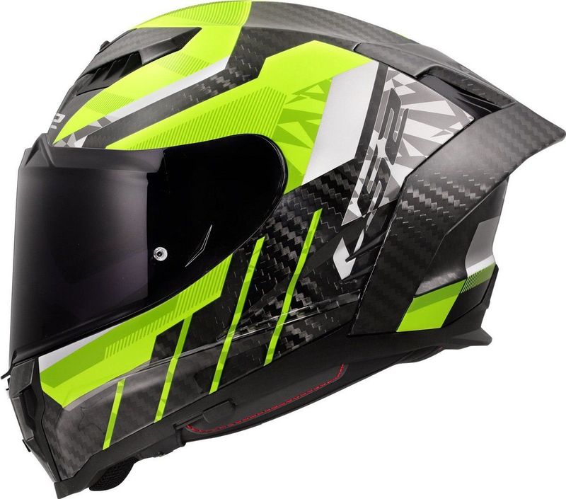 LS2 - FF807 Dragon - Integraalhelm - H-Vis Geel - Carbon