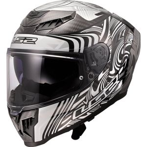 LS2 - FF807 Dragon - Integraalhelm - Zilver - Carbon