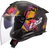 LS2 - OF618 Verso II Wingz - Open Face Helm - Zwart - Kinetic Polymer Alloy