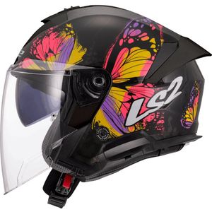 LS2 - OF618 Verso II Wingz - Open Face Helm - Zwart - Kinetic Polymer Alloy