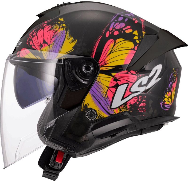 LS2 - OF618 Verso II Wingz - Open Face Helm - Zwart - Kinetic Polymer Alloy