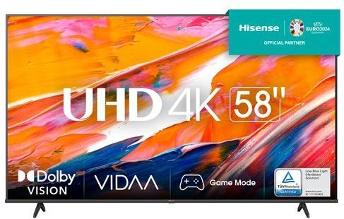 Hisense - 58A6K - LED TV - Zwart - 4K Ultra HD - Smart TV