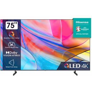 Hisense 75A79KQ tv 190,5 cm (75") 4K Ultra HD Smart TV Wifi Antraciet 250 cd/m²