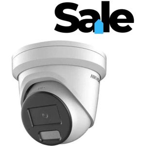 Hikvision camera IP dome DS-2CD2387G2H-LIUeF F4 (balta, 8 MP, 30 m. IR| 30 LED, Hybrid licht)