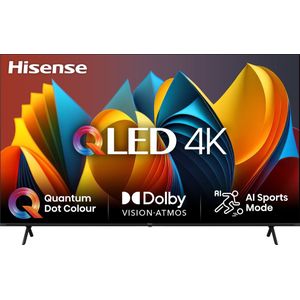 Hisense 85E7NQ 215 cm (85 Zoll) Fernseher, 4K UHD, QLED, HDR10, HDR10+ decoding, HLG, Dolby Vision Atmos, 60Hz Panel, Bluetooth, Alexa Built-in, VIDAA Voice, Schwarz [2024]