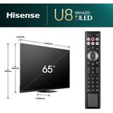 Hisense - 65U8NQ - 4K ULED MiniLED - 65 inch - Smart TV - 2024
