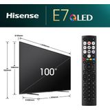 Hisense 100E7NQ tv 2,54 m (100"") 4K Ultra HD Smart TV Wifi Grijs 400 cd/m²