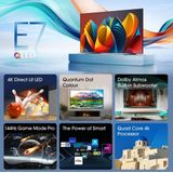 Hisense 100E7NQ tv 2,54 m (100"") 4K Ultra HD Smart TV Wifi Grijs 400 cd/m²