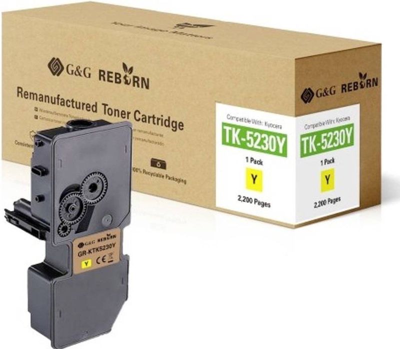 G&G - TK-5230Y - Toner - Geel - Compatibel - 2200 Bladzijden