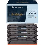 G&G Select XL Premium Toner Geschikt voor HP 207A 207X Multipack 4 Kleuren