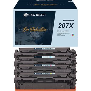 G&G Select XL Premium Toner Geschikt voor HP 207A 207X Multipack 4 Kleuren