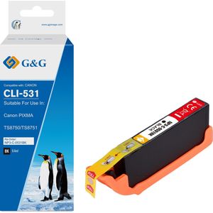 G&G Inktcartridge geschikt voor Canon CLI-531BK zwart