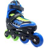 Move Fast verstelbare inlineskates - Maat 38-41 - Unisex - blauw/zwart/groen