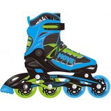 Move Fast verstelbare inlineskates - Maat 38-41 - Unisex - blauw/zwart/groen