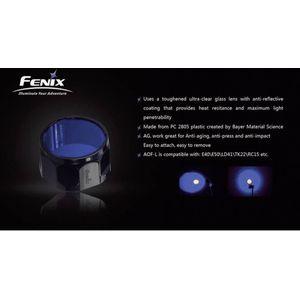 Fenix Light FENAOFLB Kleurfilter Fenix E40, Fenix E50, Fenix TK22, Fenix RC15, Fenix LD41 Blauw