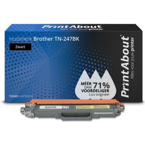 PrintAbout huismerk Toner TN-247BK Zwart Hoge capaciteit Geschikt voor Brother