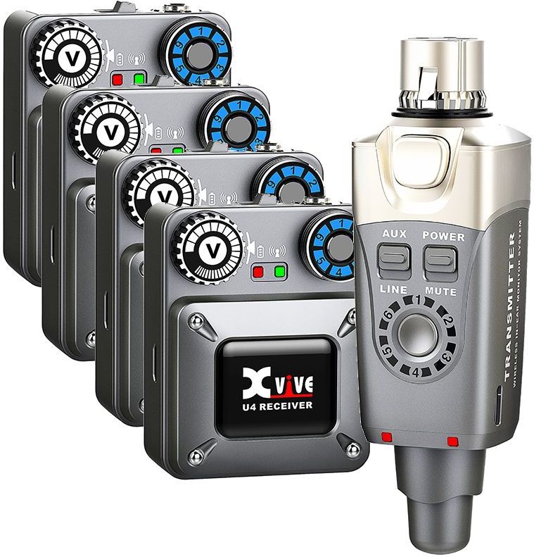 Xvive U4 Set R4 - Draadloze In-Ear Set - Zwart - 2,4 GHz - 5 uur batterijduur