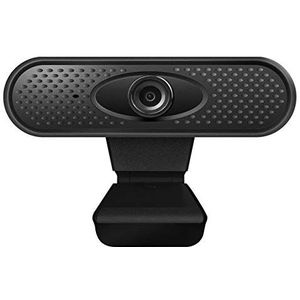 Spire Webcam 1080P Full HD - Met Microfoon - Zwart - Ruisonderdrukking - USB aansluiting - Plug & Play - Auto Focus Lens - Verstelbaar - Voor Windows, Mac en Android - 2.1 Megapixel