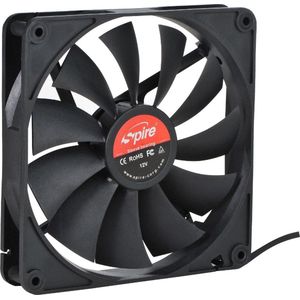 140mm Ventilator - Zwart - 12V DC - Stille Werking