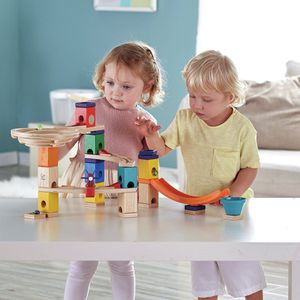 Hape - Quadrilla Mega Skatepark - Knikkerbaan - Hout - Inclusief 8 Ballen