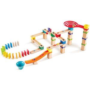 Hape - Razendsnelle Knikkersbaan - Kleur: Multicolor - Materiaal: Hout - Aantal Onderdelen: 81