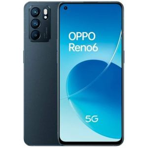 OPPO Reno6 (128 GB, Stellair zwart, 6.40"", Dubbele SIM, 64 Mpx, 5G), Smartphone, Zwart