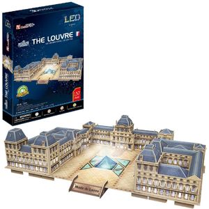 Cubic Fun - 3D Puzzel The Louvre - LED Verlichting - 137 Stukjes