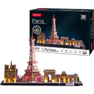 Kubikfun kubisch Spaß 3D -LED -Puzzel Paris 115 Stücke