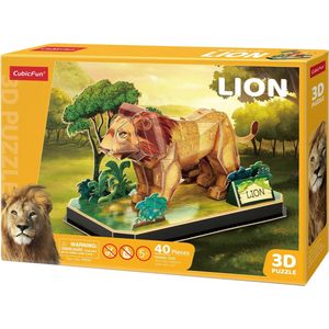Cubic Fun - 3D Puzzel Leeuw - 40 Stuks - Vanaf 8 Jaar