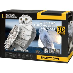 Cubic Fun - 3D Puzzel - Sneeuw Uil - 62 Stuks - Vanaf 8 Jaar