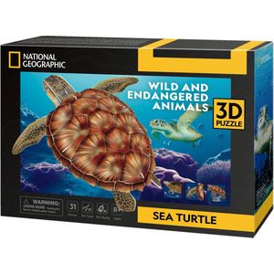 Cubic Fun - 3D Puzzel - Zee Schildpad - 49 Stukjes - Hoogwaardig Materiaal