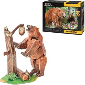 3D Puzzel - National Geographic Bruine Beer (88 stukjes)