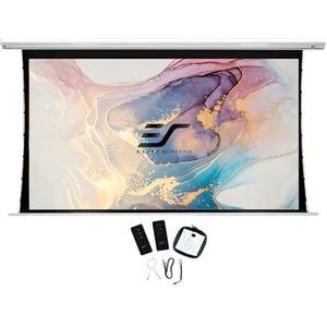 Elite Screens SKT120XH-E20-AUHD gemotoriseerd display Saker Tab Tension wit 266 x 149 cm Vorl.-50 cm, 16:9 formaat 120 inch, AcousticPro-UHD doek, wit