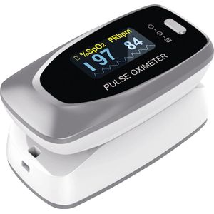 Contec CMS50D2 Saturatiemeter compleet met hardcase, soft pouch, draagkoord en batterijen. Ideaal als je veel onderweg bent voor in je tas