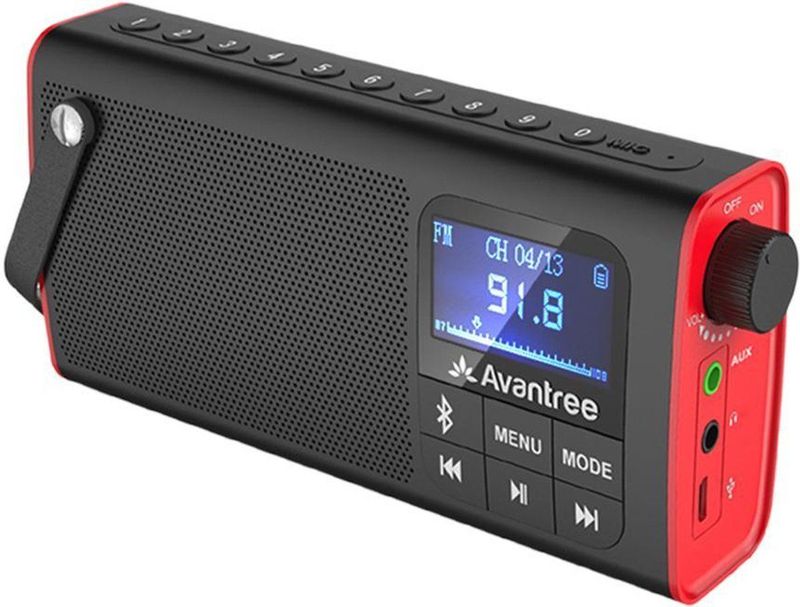 Avantree - SP850 - Draagbare FM-Radio - Bluetooth-Luidspreker - Accu