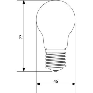 Opple E27 LED Kogellamp | 4.5W 2700K 470Lm 827  | Dimbaar