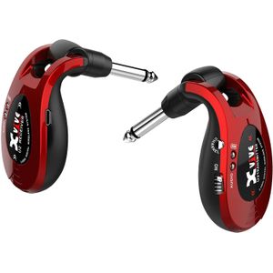 Xvive U2 Digitale draadloze zender/ontvanger voor gitaar, bas en andere oplaadbare instrumenten, 2,4 GHz Rosso Metallizzato