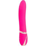 Vibe Couture – Glam Up Dubbellaags Siliconen Vibrator met Hoogwaardige Afwerking en Licht Gebogen Kop – 22 cm – Roze