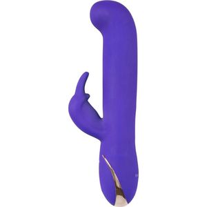 Vibe Couture – Rabbit Gesture Siliconen Rabbit Vibrator met Elegante Afwerking en Verfijnde Decoraties – 22 cm – Paars