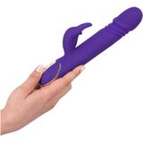 Vibe Couture – Oplaadbare Rabbit Skater Stoot Vibrator met Stimulatie Ribbels en Eikel – 23 cm – Roze