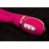 Vibe Couture – Duo Rhapsody G-spot Clitoris Vibrator met Dubbellaagse Siliconen – 22 cm – Roze