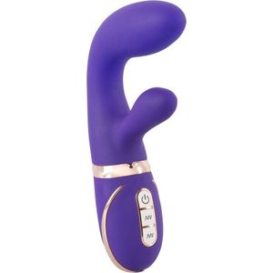 Vibe Couture – Ravish G-spot Clitoris Vibrator met Hard Gebogen Kop en Dubbellaagse Siliconen – 17 cm – Paars