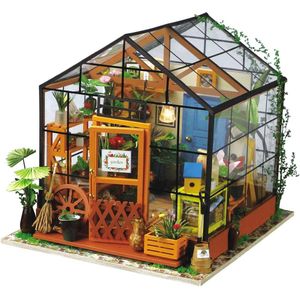 Robotime - Rolife Kathy's Tuinhuis - 3D Puzzel - Hout - Met LED Verlichting