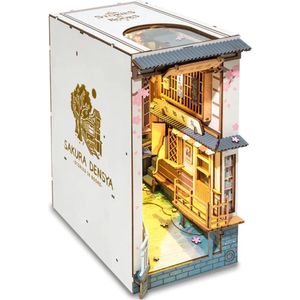 3D Houten Puzzel - Book Nook Sakura Densya (20 Stukjes)
