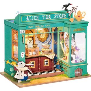 Robotime Alice's Tea Store DG156 - DIY Miniatuurhuisje Theewinkeltje - Miniatuur - Poppenhuis